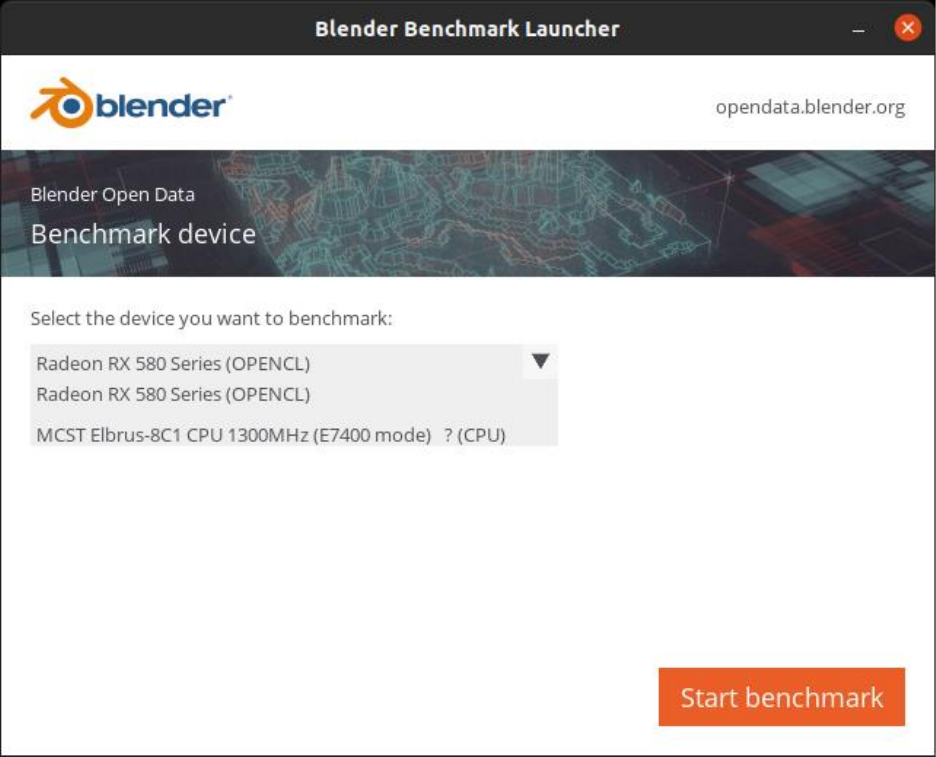 Доступные устройства для использования с Blender Benchmark 2.04 в Ubuntu 2.04.3 через Lintel 4.1.